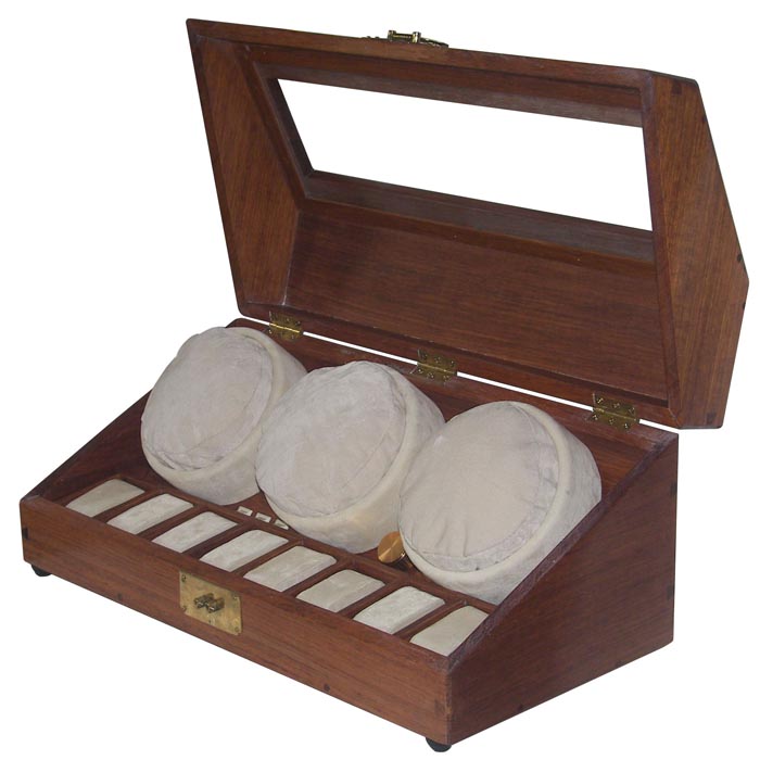 OEEA 3 or 6 Watch winder in rosewood with 8 watches storage