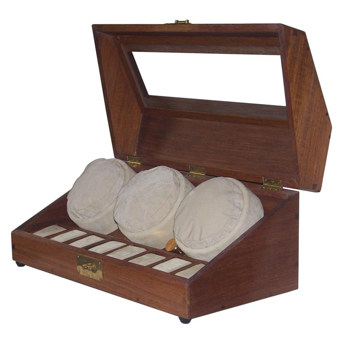 OEEA 3 or 6 Watch winder in rosewood with 8 watches storage