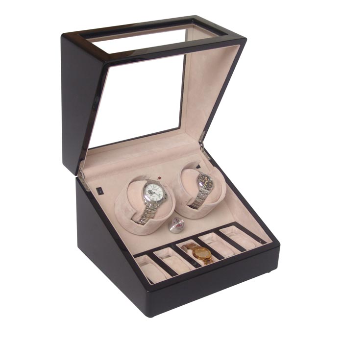 Double watch winder with watch case