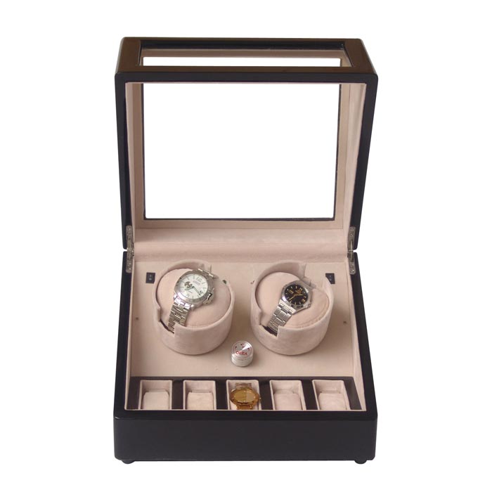 Double watch winder with watch case