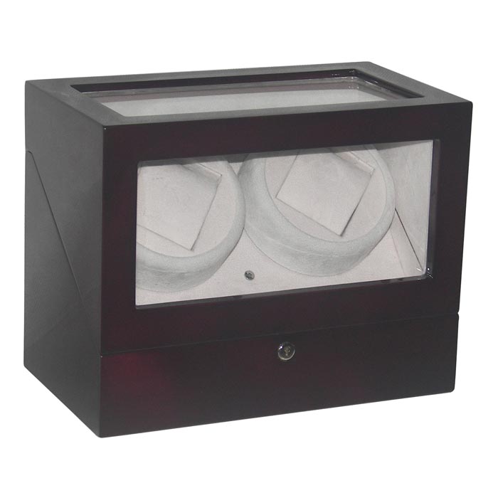 Double watch winder with watch box and jewel case