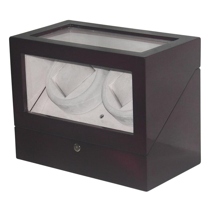 Double watch winder with watch box and jewel case