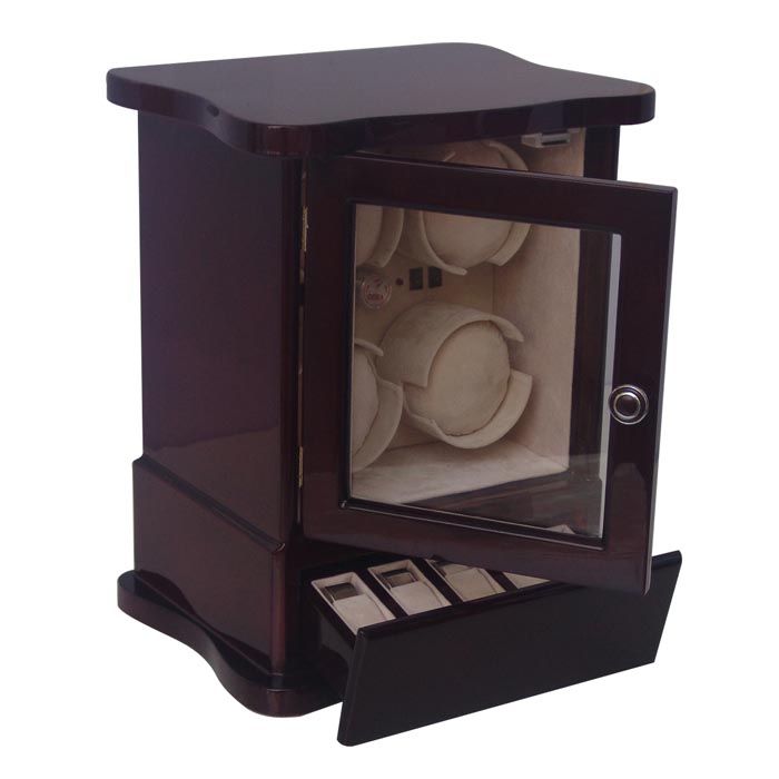 OEEA 4 watch winder with watch and jewely storge case