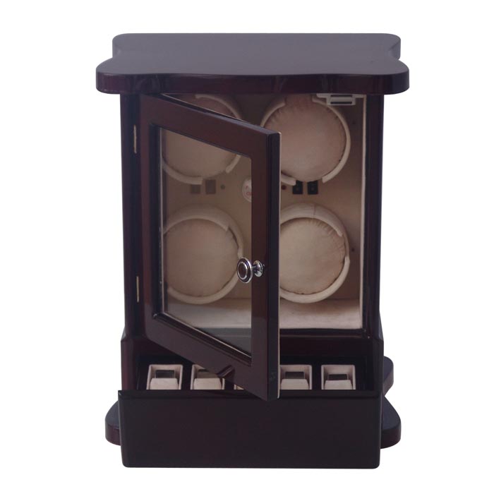 4 watch winder with watch and jewely storge case