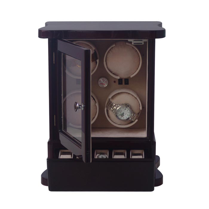 4 watch winder with watch and jewely storge case