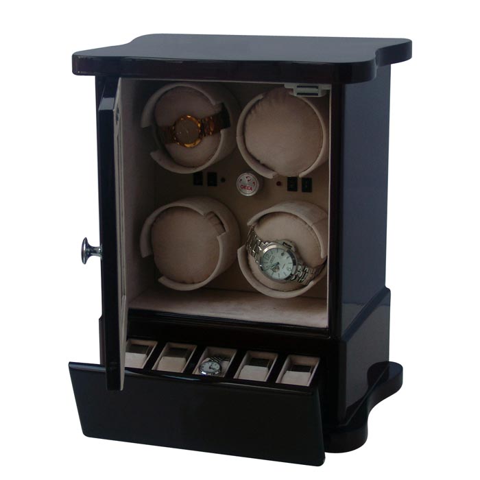 4 watch winder with watch and jewely storge case