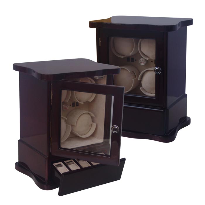 4 watch winder with watch and jewely storge case