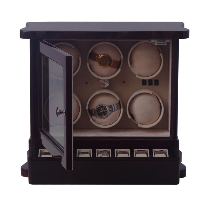 OEEA 6 watch winder with watch and jewely storge case