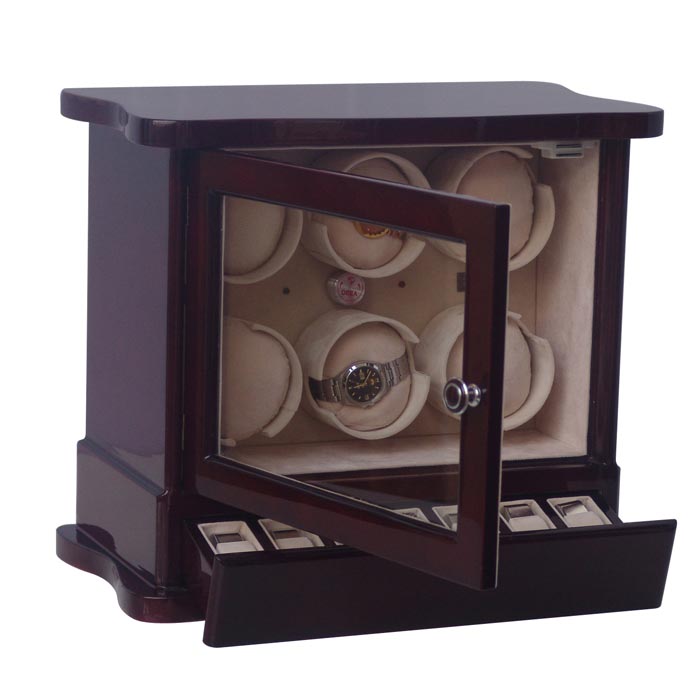 OEEA 6 watch winder with watch and jewely storge case