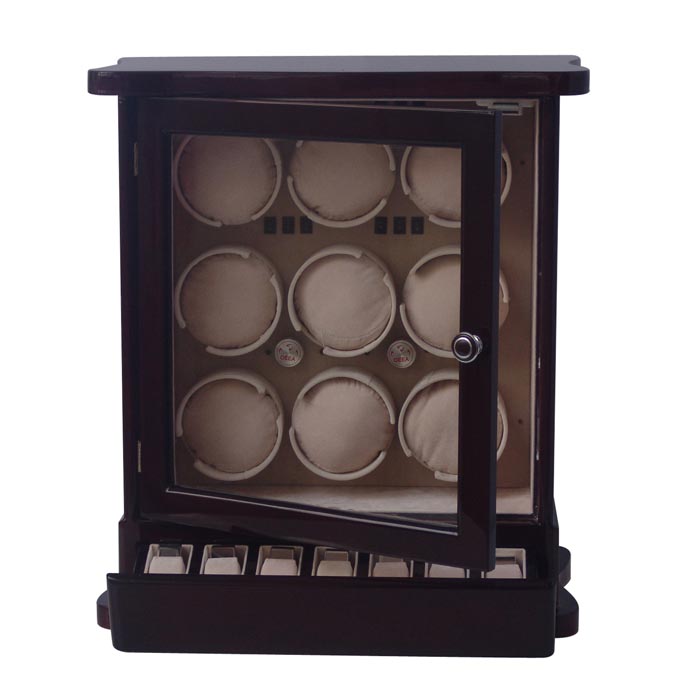 9 Watch winder with jewely and watch storge case