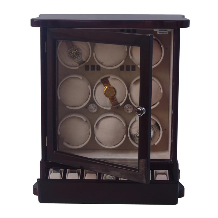 9 Watch winder with jewely and watch storge case