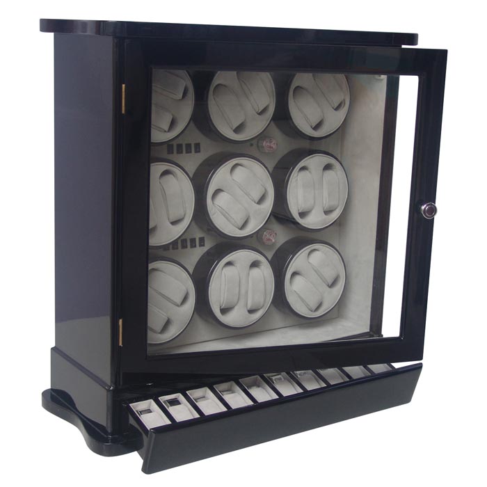 18 watch winder with watch and jewely storge case