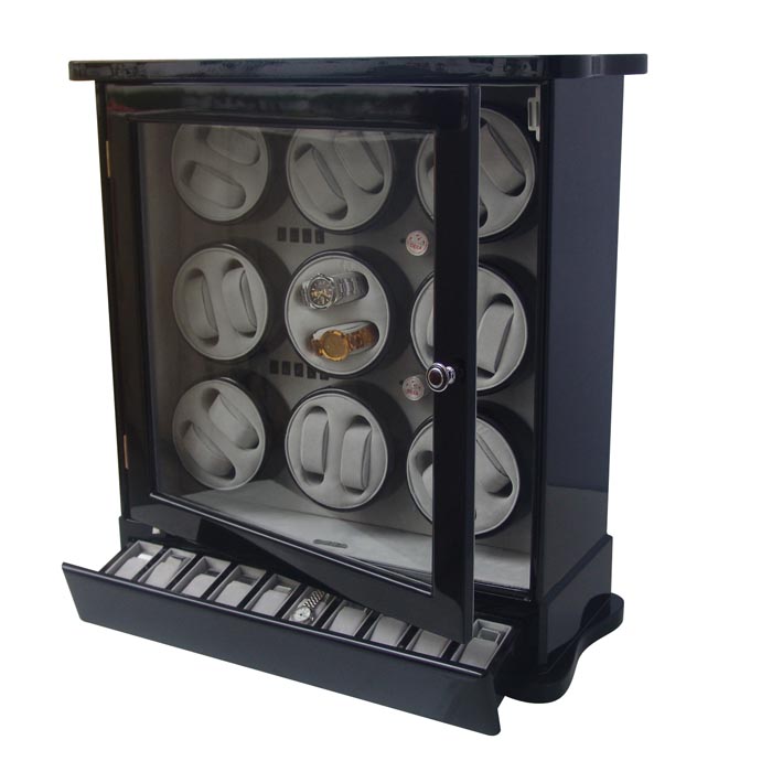 18 watch winder with watch and jewely storge case