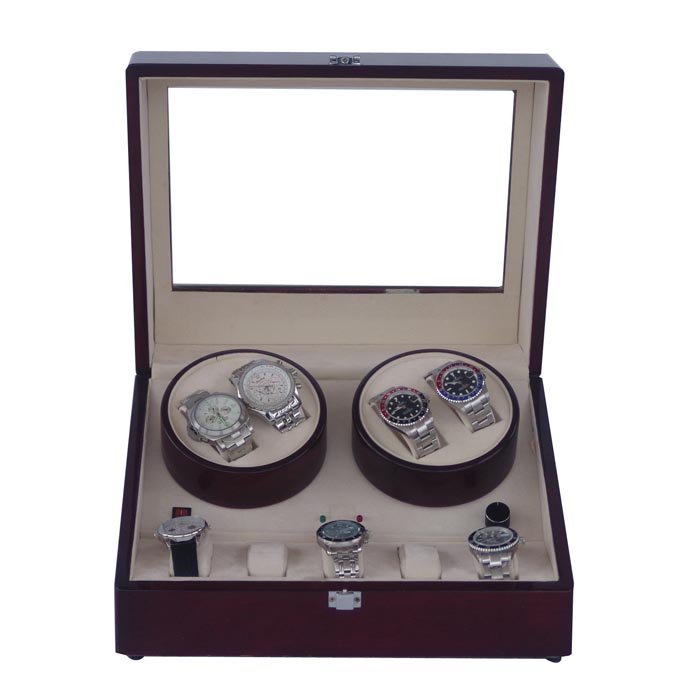 OEEA Quad watch winder with 6 watches case