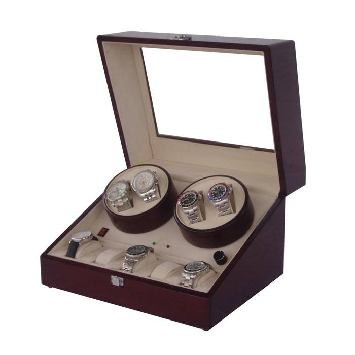 OEEA Quad watch winder with 6 watches case