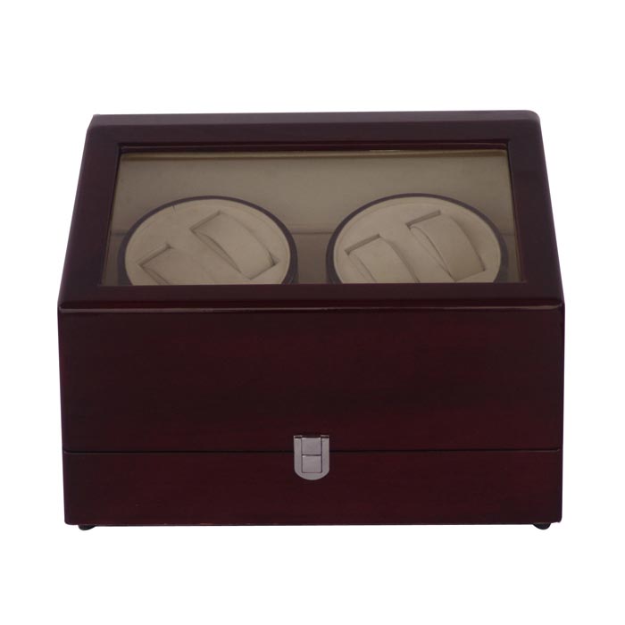 Quad watch winder with 6 watches case