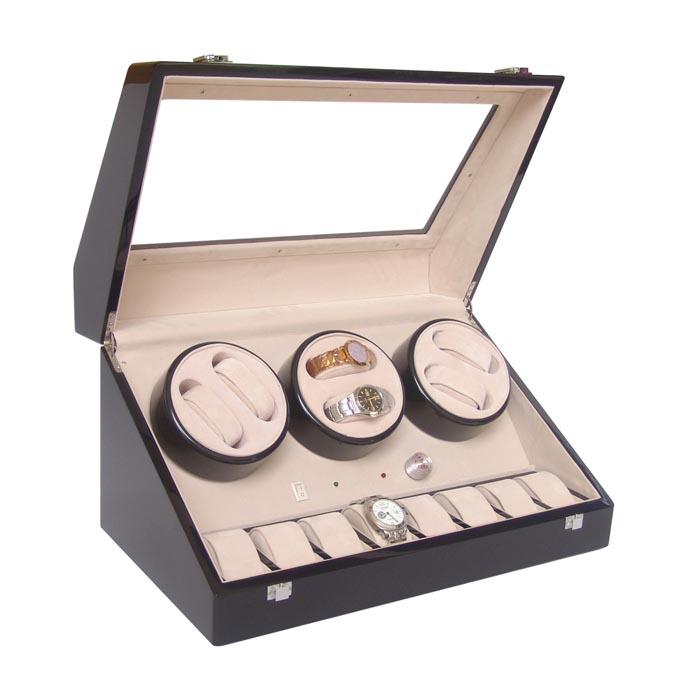 OEEA Six watch winders with 8 watch cases