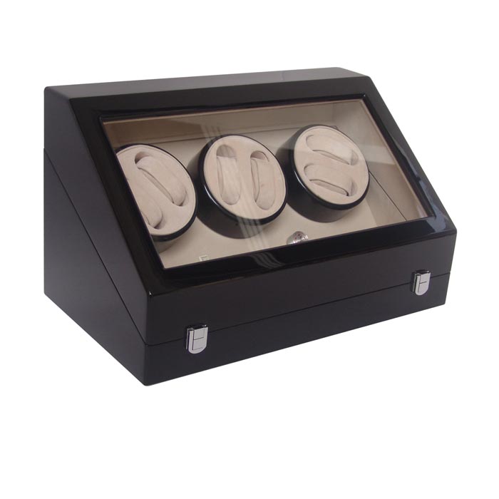 Six watch winders with 8 watch cases