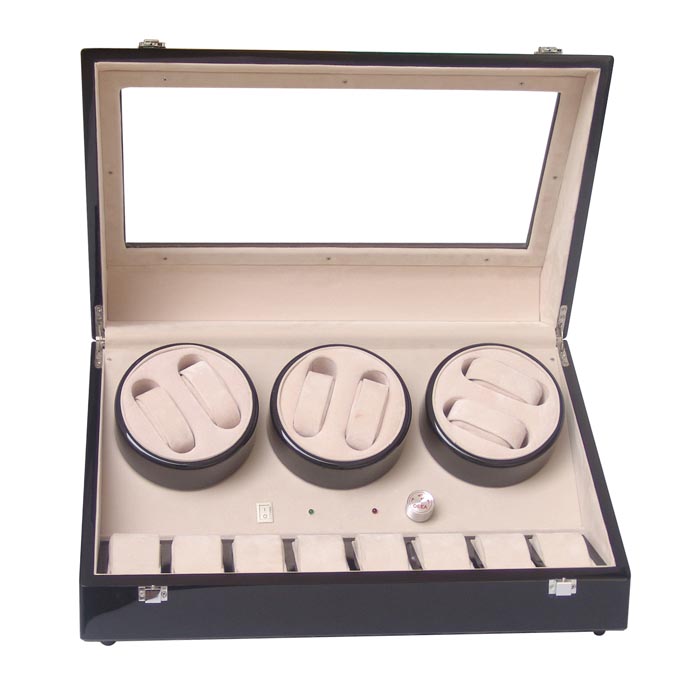 OEEA Six watch winders with 8 watch cases