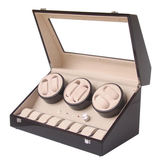 OEEA Six watch winders with 8 watch cases