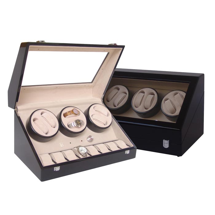 OEEA Six watch winders with 8 watch cases