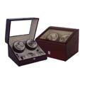 Quad watch winder with 6 watches case